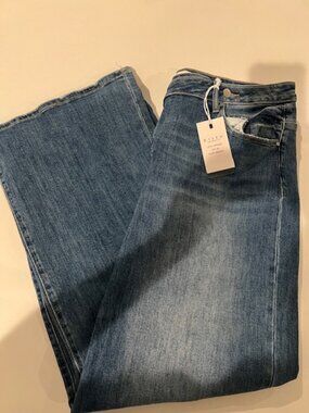 RISEN Crossover Waistband Jeans 2XL Wide-Leg NWT